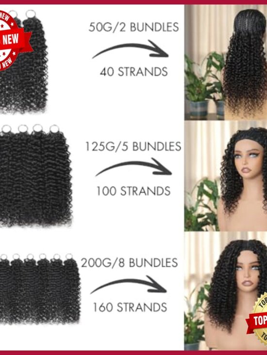 20 Inch Curly Human Hair Extensions Knotless Pre-Separated Wet Wavy